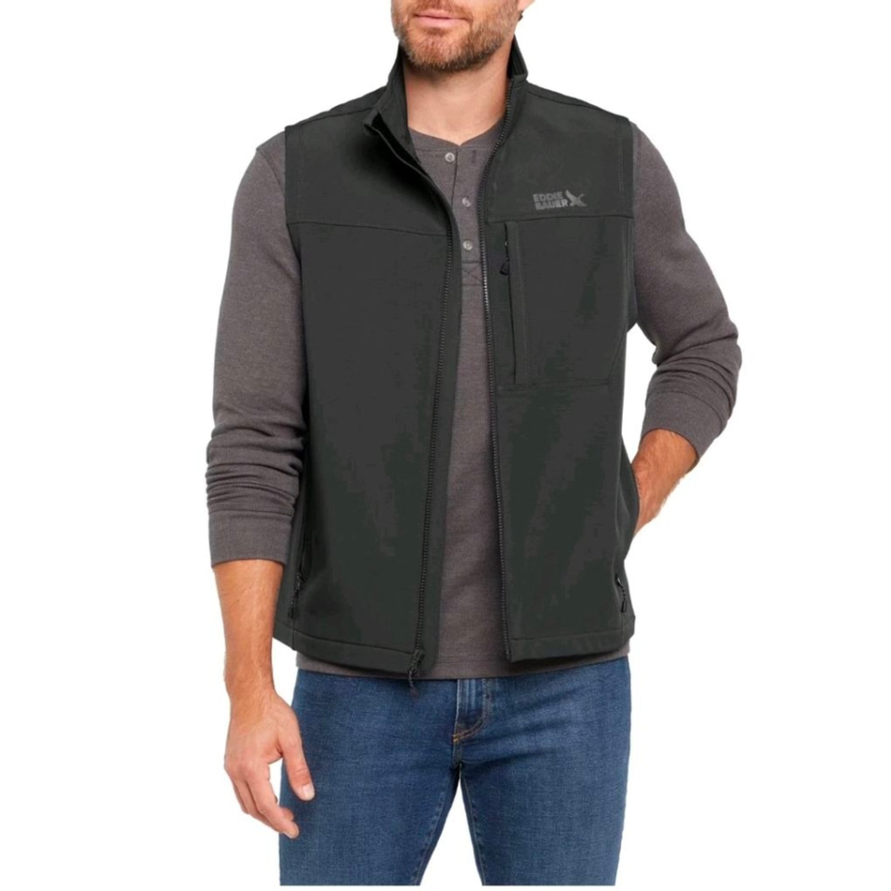 Men's Eddie Bauer Green Softshell Vest XL